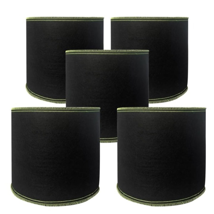Set 5 cutii de cultivare din material netesut, negre, 22x25cm, 11L