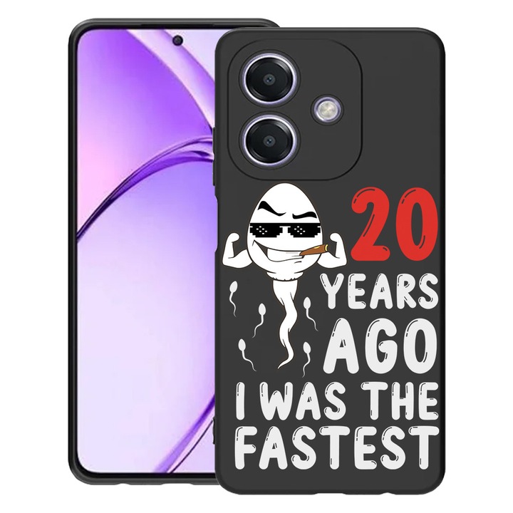 BestCase® Husa Slim Silicon pentru OPPO A60 5G / A40M / A40, 20 Years ago I Was the fastes, 1994500 B 1896