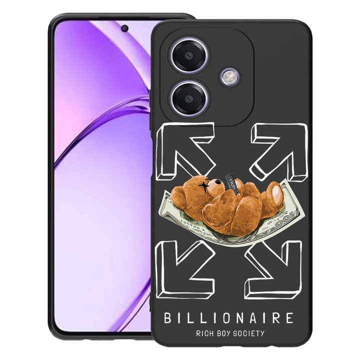 BestCase® Husa Slim Silicon pentru OPPO A60 5G / A40M / A40, Billionaire Bear, 1994500 B 1895