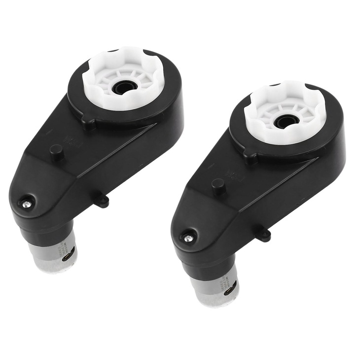 Set 2 motoare cu cutie de viteze 550, 12V, 23000rpm, negru, 18.5x1.2cm