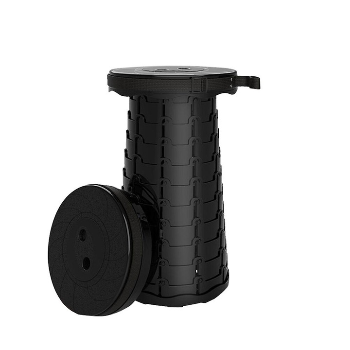 Scaun extensibil portabil negru 25x25x47cm