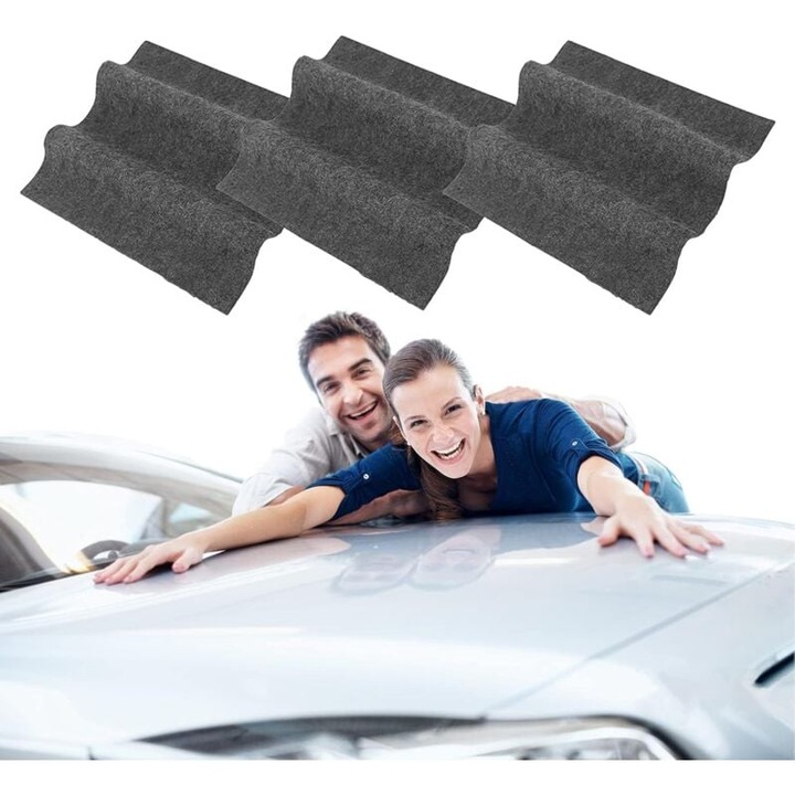 Set 6 carpe de reparare zgarieturi auto Nano Sparkle, negru, 20x10cm