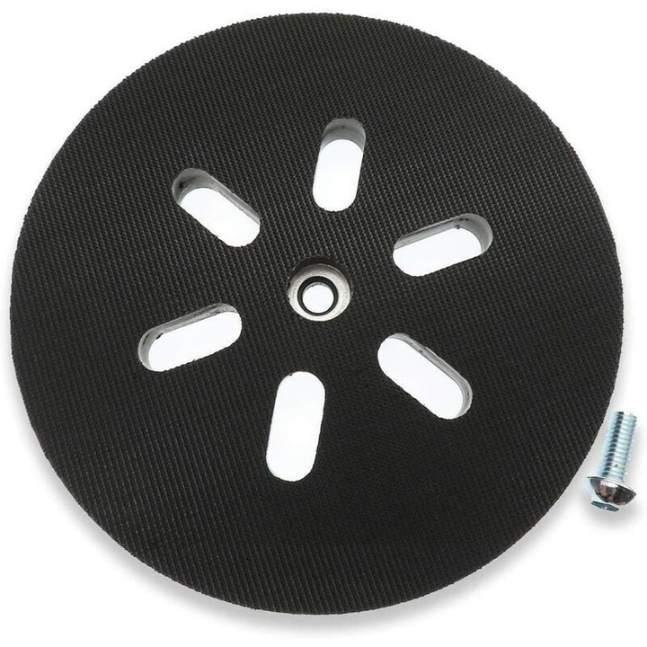Pad de slefuire 150 mm, 6 gauri, pentru frezare, compatibil cu Bosch GEX 150, GEX 150 AC, GEX 150 Turbo