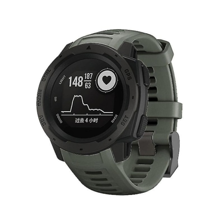 Curea de incheietura din silicon pentru ceas Garmin Instinct, 22 mm, verde inchis