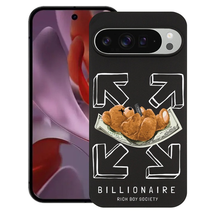 BestCase® Husa Slim Silicon pentru Google Pixel 9 Pro, Billionaire Bear, 1805823 B 1895