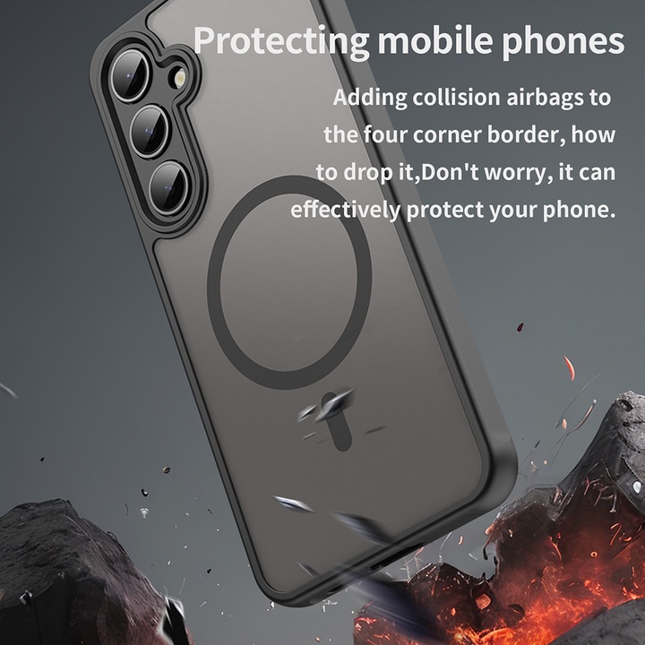 Husa pentru Samsung Galaxy S24 FE - Techsuit HaloFrost II MagSafe - Black