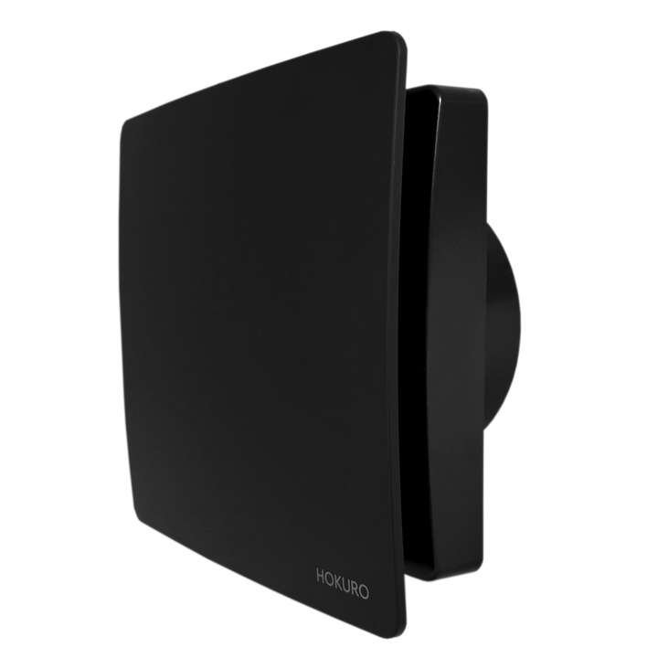 Ventilator baie Hokuro Uro BP-100H, negru, 100mm, timer, higrostat