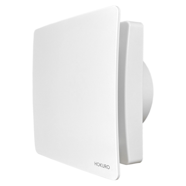 Ventilator de baie HOKURO URO WP-100 T, alb, cu timer, 100mm