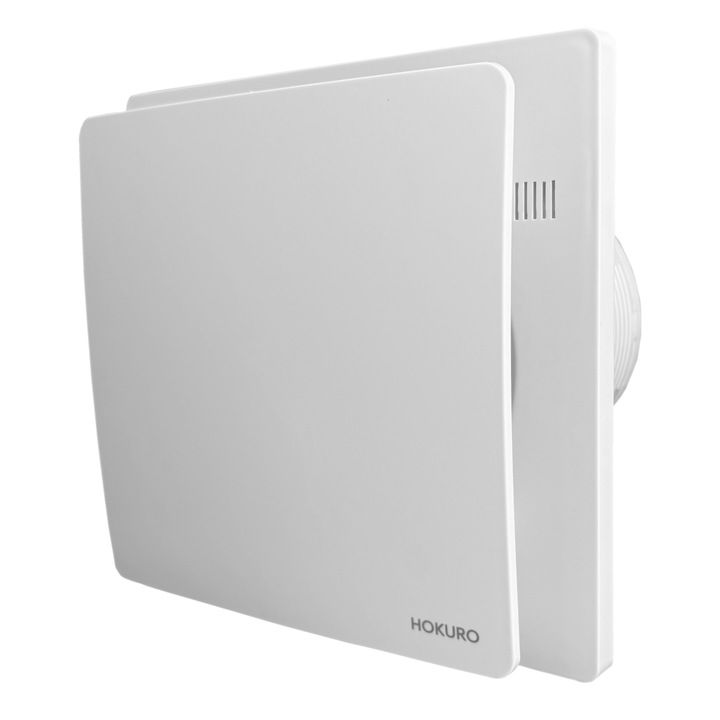 Ventilator baie HOKURO URO WP-120 H, timer, higrostat, alb, 120mm