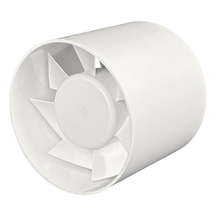 Ventilator canalizat KOH WP-150, alb, 150mm, 320 m³/h, 18W, set de montaj inclus