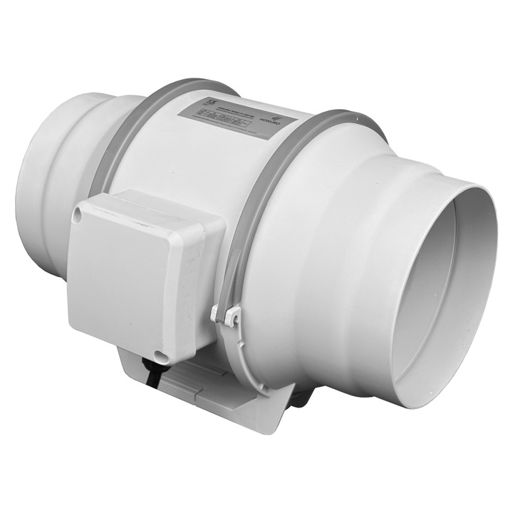 NORTADA ROKU P-150/160 csőventilátor, 2 sebességfokozat, 150/160 mm, fehér, 420/550 m3/h