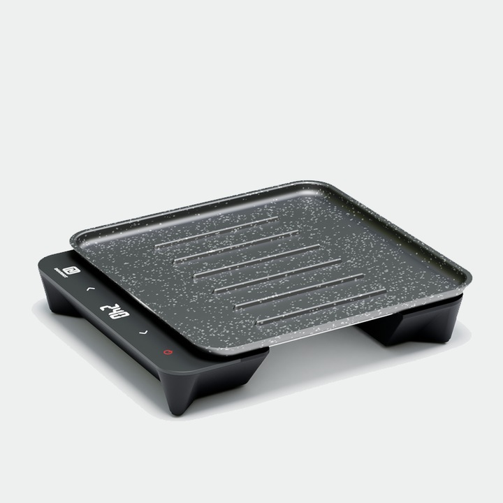 Plita electrica portabila pentru exterior, cu consum redus de energie si eficienta ridicata, clasa IPX7 rezistenta la praf si apa, incalzire rapida in 100 de secunde cu putere mare, 300W subtire extrema, economica si cu incalzire rapida, design minimalist