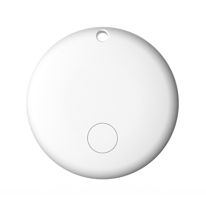 Dispozitiv anti-pierdere Compatibil cu Google Find My, Smart Tag, alb, compact