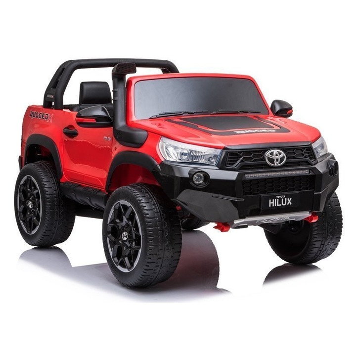 Masina cu baterie LEAN Toyota Hilux, 12V, 4 motoare, rosie, 139x76x56cm