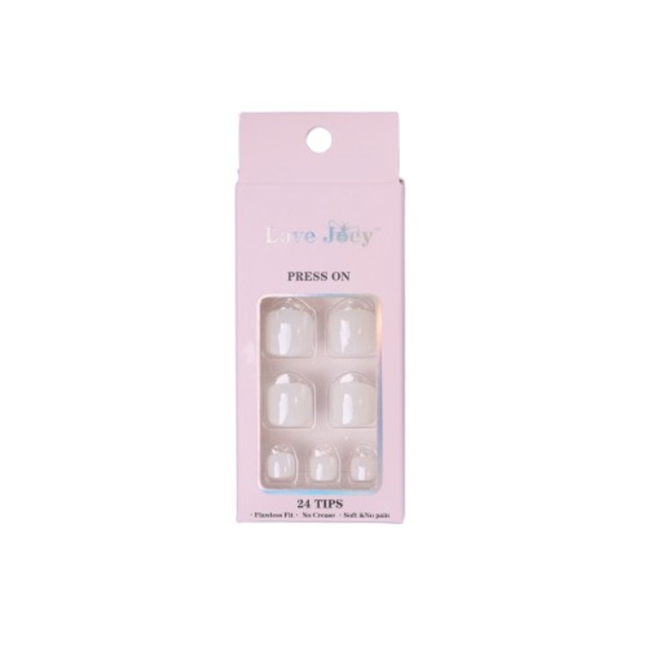 Set 28 Unghii false pentru picioare, LOVE JOEY, N2203 Galben deschis