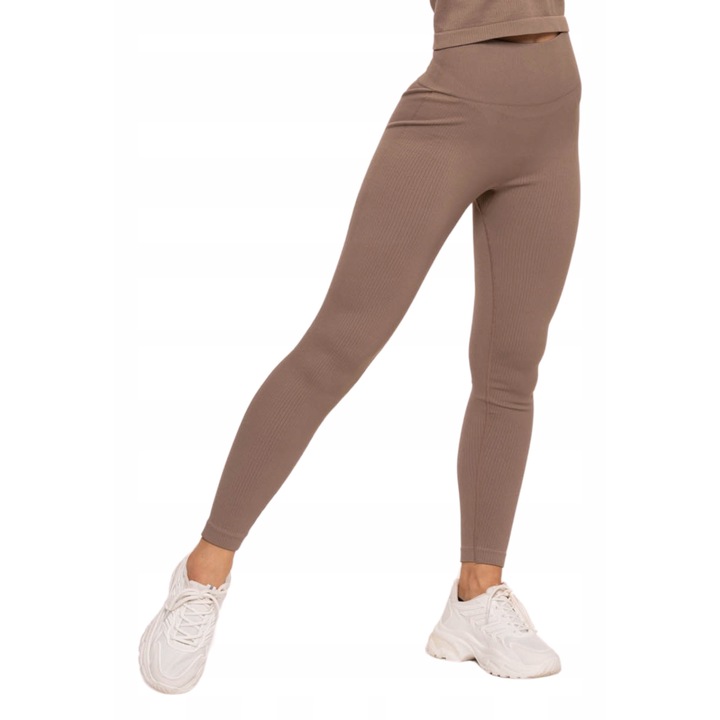 Női sport harisnya, Moraj, magas derekú, kényelmes, barna, poliamid