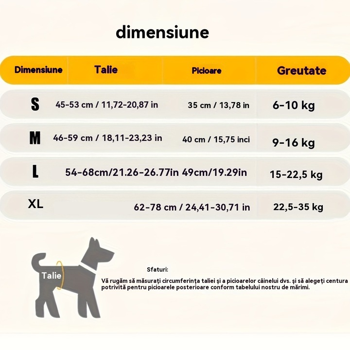 Ham de sustinere pentru caini, suport pentru picioarele din spate, gri, marime XL