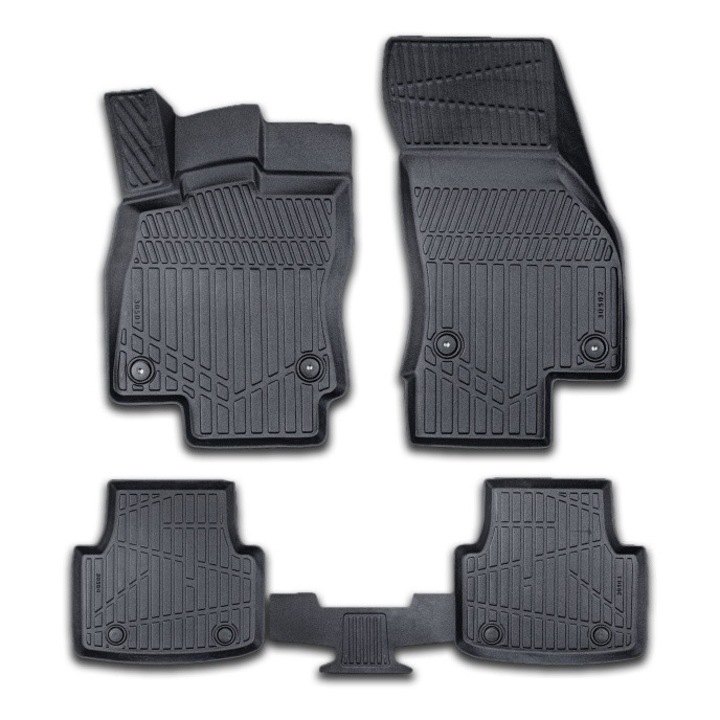 Set covorase auto cauciuc Skoda Superb 3 III 2015-2023, forma tavita 3D