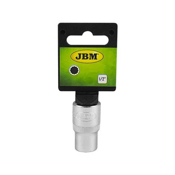 Rövid, kétszögletű krómozott cső - Xzn 1/2` 22 Mm Jbm