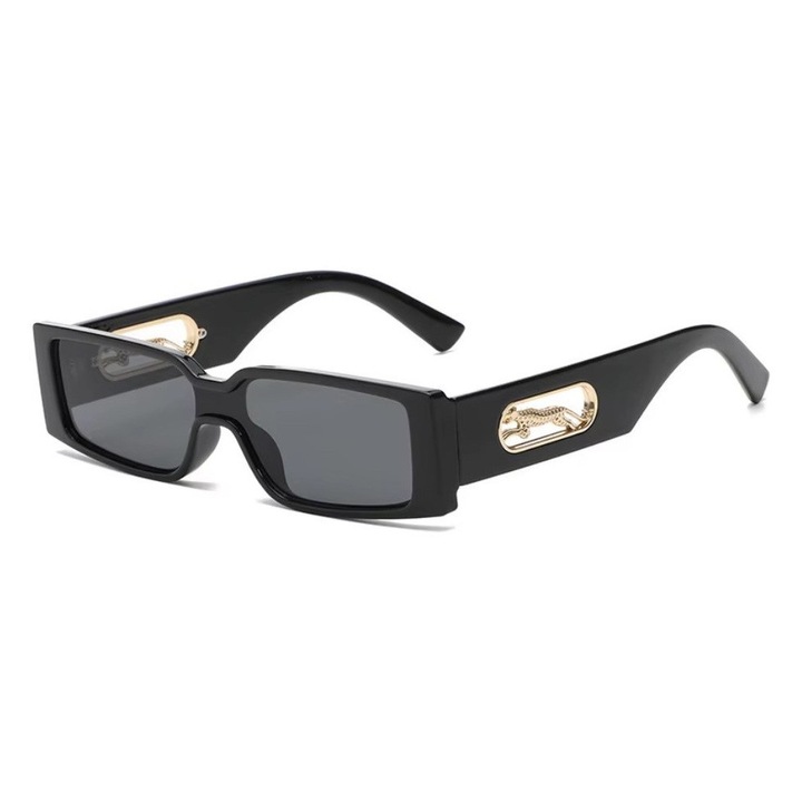 Ochelari de Soare, Stil High-End, Insertie Jaguar Eleganta, Protectie UV400, Negru