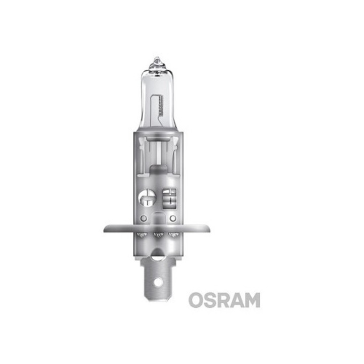 Bec auto Osram H1 12V 55W Original, iluminare eficientă, montaj simplu