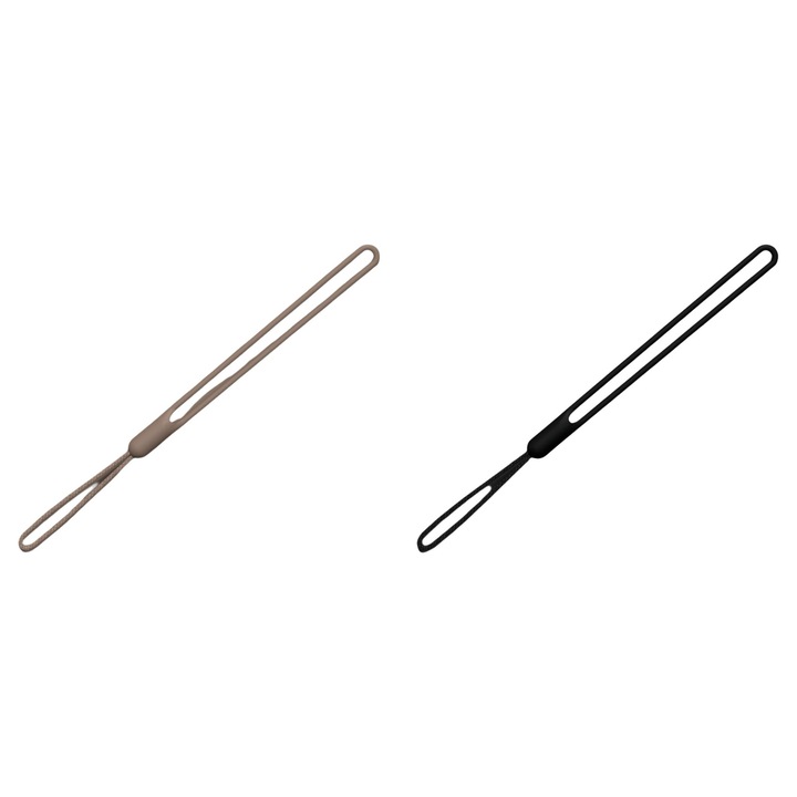 Curea Gat si Mana Telefon – Accesoriu Silicon Lichid maro negru