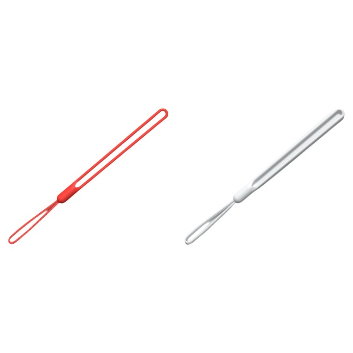 Каишка за мобилен телефон – Връзка за врата и каишка за ръка за телефон, червена, късметлийска, бяла