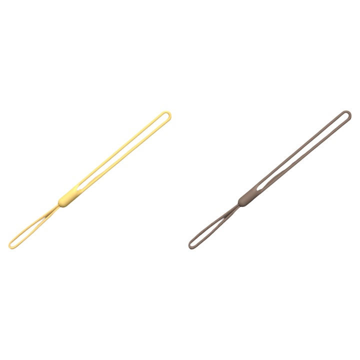 Curele Telefon Universale – Silicon Lichid, Scurte si Lungi galben maro