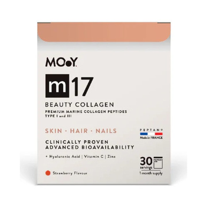 Supliment alimentar m17 Colagen marin beauty, aroma capsuni, Molecules of Youth, 210 g, 30 portii