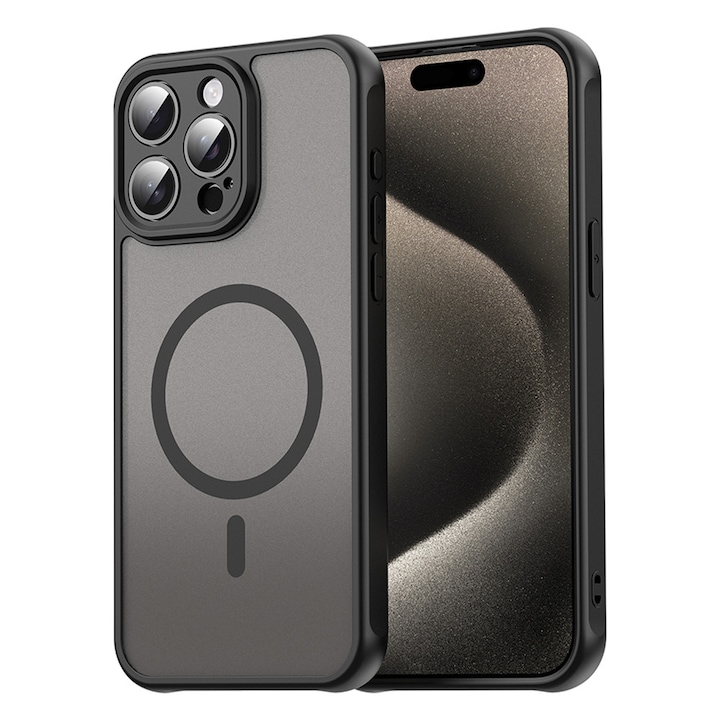 Husa pentru Apple iPhone 15 Pro, din Policarbonat, Danex, Culoare Negru
