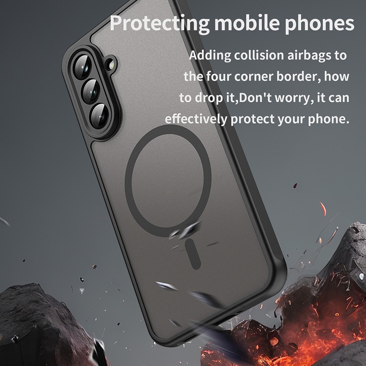 Husa pentru Samsung Galaxy A36 5G - Techsuit HaloFrost II MagSafe - Black