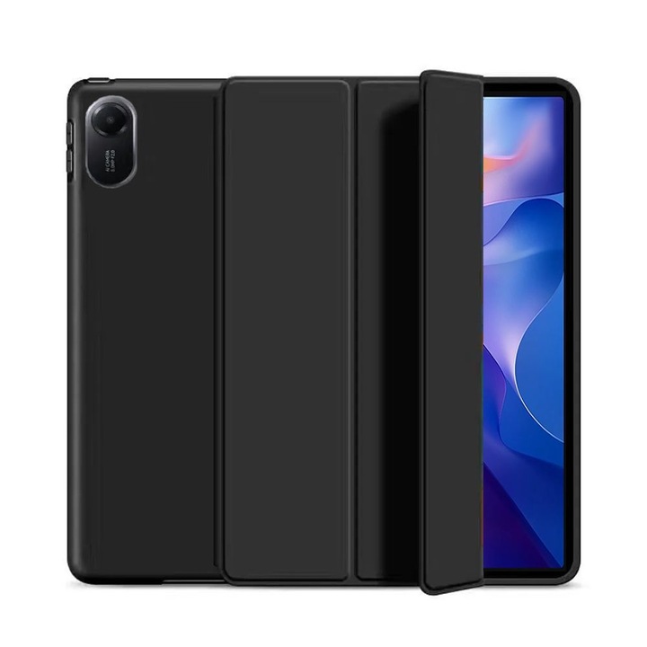 Husa Ultra Slim pentru Xiaomi Redmi Pad 2, 11.0" (2025), Silicon TPU, Smart Cover - Negru