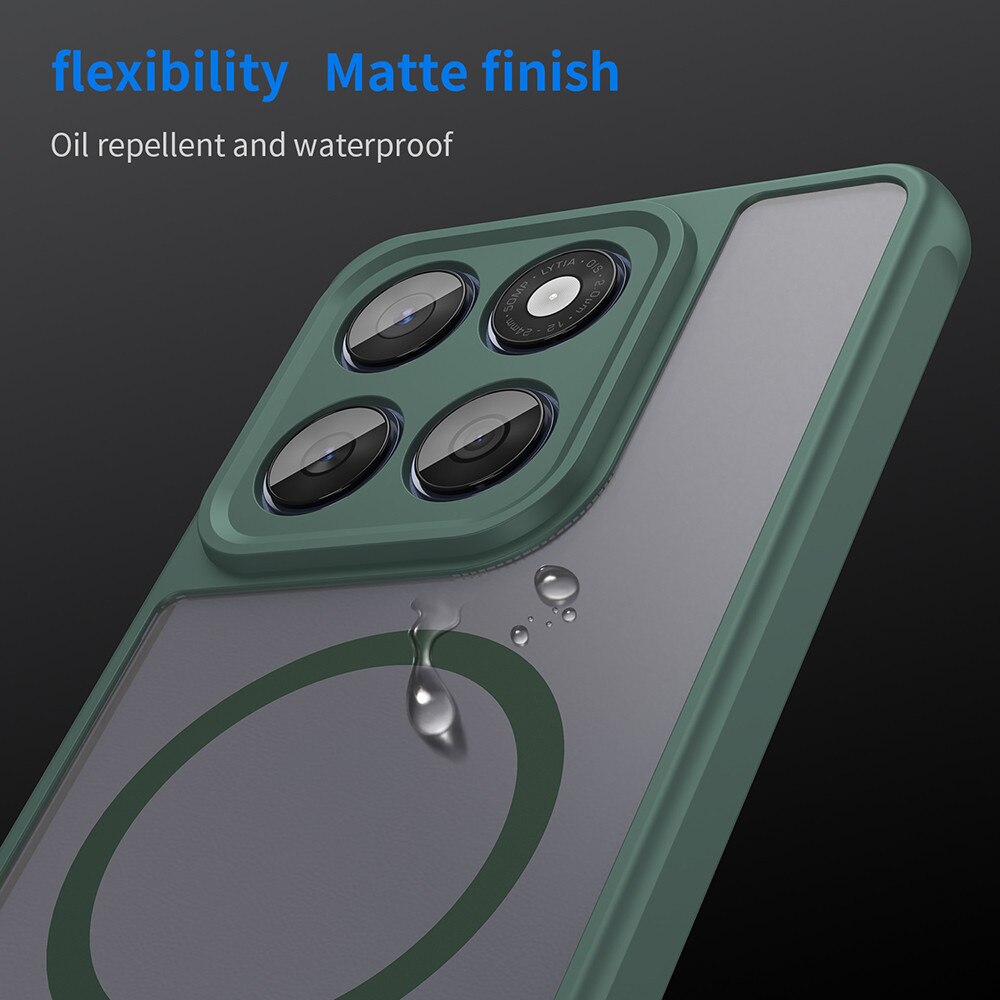 Husă pentru Motorola Edge 60 / 60 Fusion, HaloFrost II, verde, protecție multi-directională, compatibilitate MagSafe