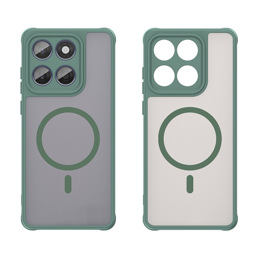 Husă pentru Motorola Edge 60 / 60 Fusion, HaloFrost II, verde, protecție multi-directională, compatibilitate MagSafe