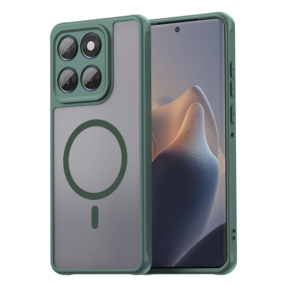 Husă pentru Motorola Edge 60 / 60 Fusion, HaloFrost II, verde, protecție multi-directională, compatibilitate MagSafe