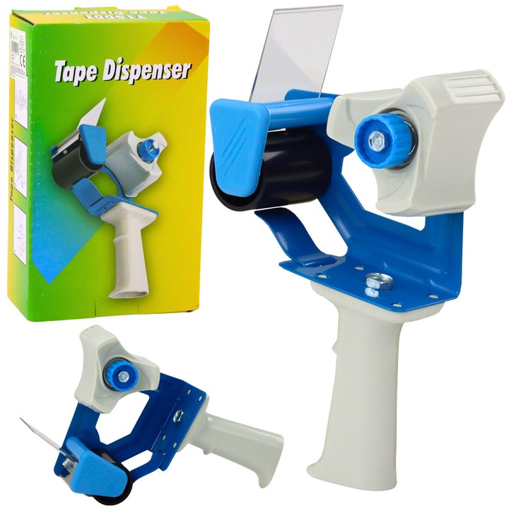 Masina de lipit banda de ambalare, distribuitor manual cu tensionator latime, 50 mm, Lean Toys