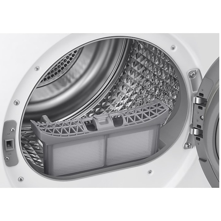 Uscator de rufe Samsung DV90DB8845GHU4, pompa de caldura, 9 kg, Clasa A, SmartThings, AI Control, Hygiene Care, AI Dry, Silent Dry, WiFi , Alb