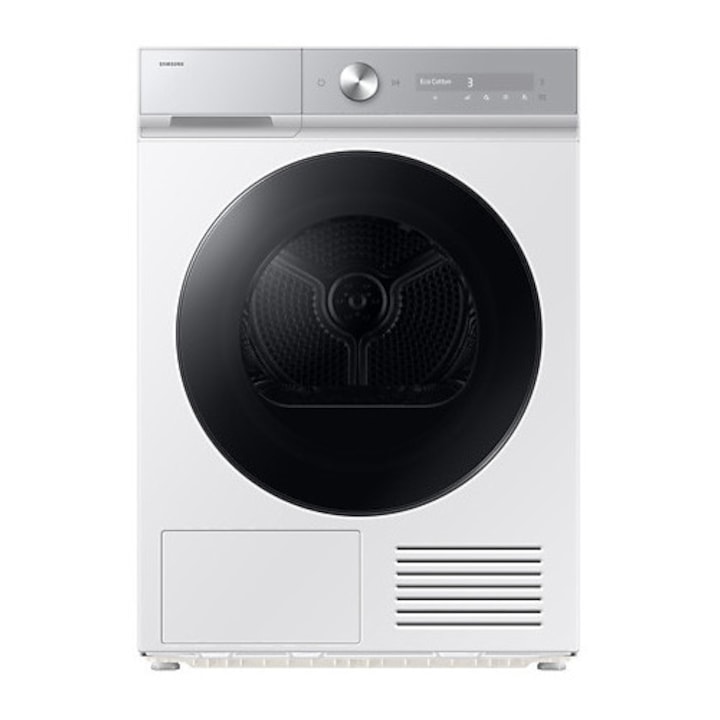 Uscator de rufe Samsung DV90DB8845GHU4, pompa de caldura, 9 kg, Clasa A, SmartThings, AI Control, Hygiene Care, AI Dry, Silent Dry, WiFi , Alb