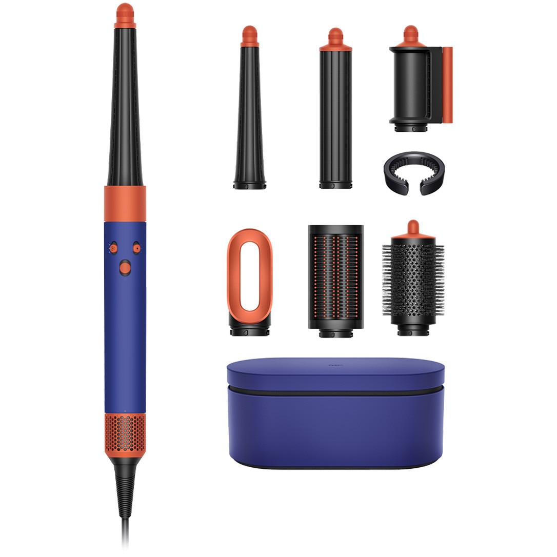 Ondulator multistyler Dyson HS08 Airwrap i.d.™ 533670-01, conexiune Bluetooth®, 3 trepte de viteza, 3 trepte de temperatura, Vinca Blue-Topaz