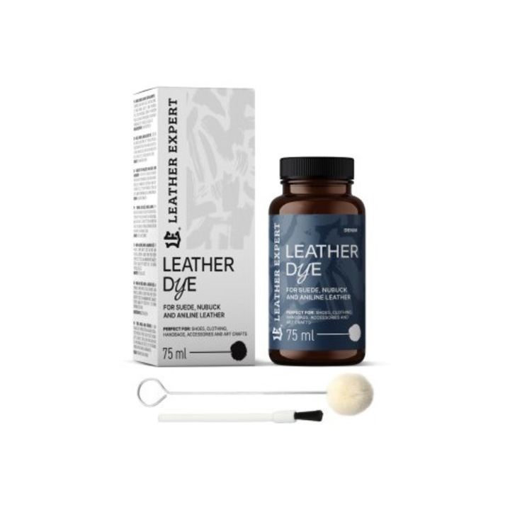 Suede farmer festék (kék színű) Leather Expert, festék velúrhoz, nubukhoz és anilinhez 75ml