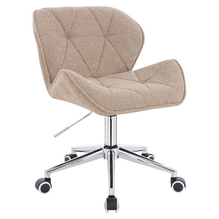 Scaun de birou, Votana, HR111K, Boucle, Baza Cromata, Latte