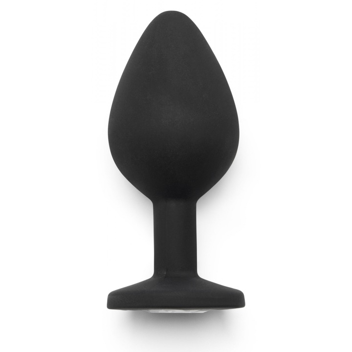 Анален плъг Diamond Booty Jewel, TOYJOY, черен, силиконов, среден размер