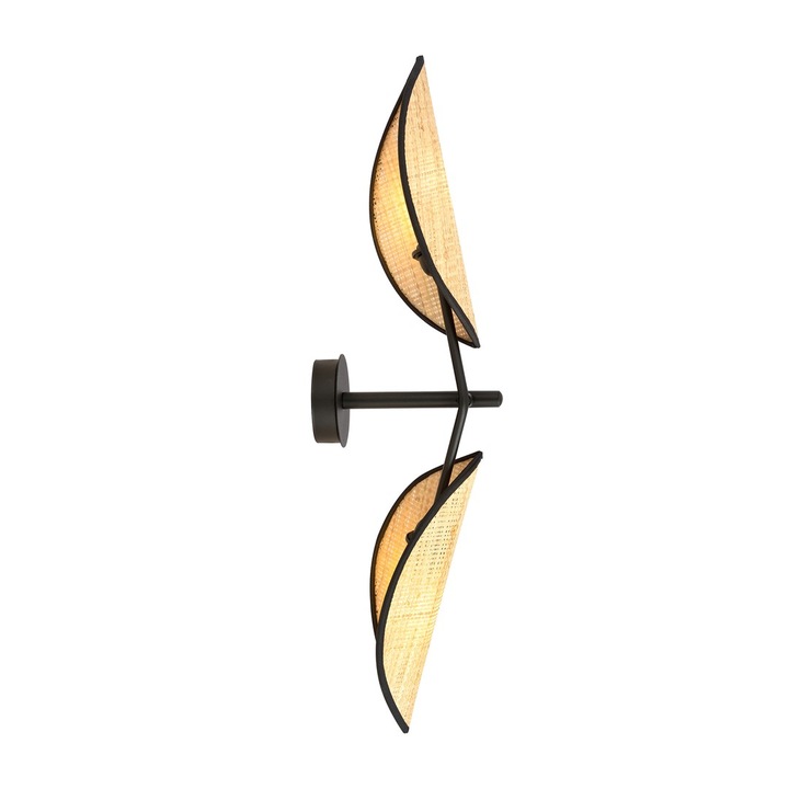 Emibig VENE K2 fali lámpa, fém, fekete, 10W MAX LED, 67cm