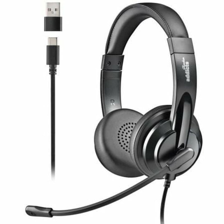 Casti on-ear B39, Bluetooth 5.0, HIFI, negru/roșu, autonomie 6 ore