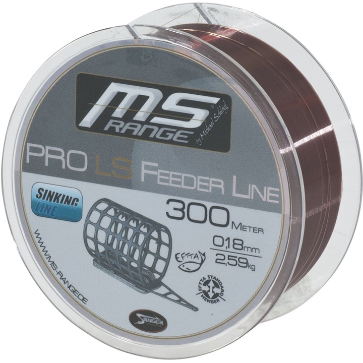 Fir pescuit MS-Range Pro LS Feeder 0,22mm 300m, rezistenta mare, culoare deschisa