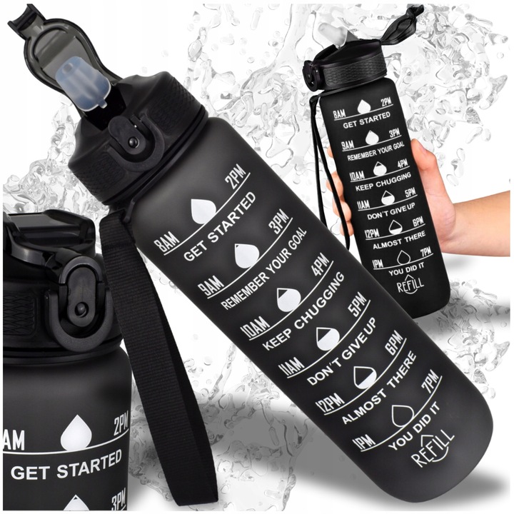 Спортна бутилка за вода Avante 1L, без BPA, модерен дизайн, 28x7.5 см