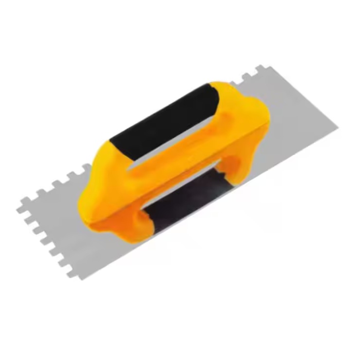 Gletiera Profesionala DMX Inox 10x10 mm, Latime 280 mm, Maner Ergonomic Plastic Cauciucat