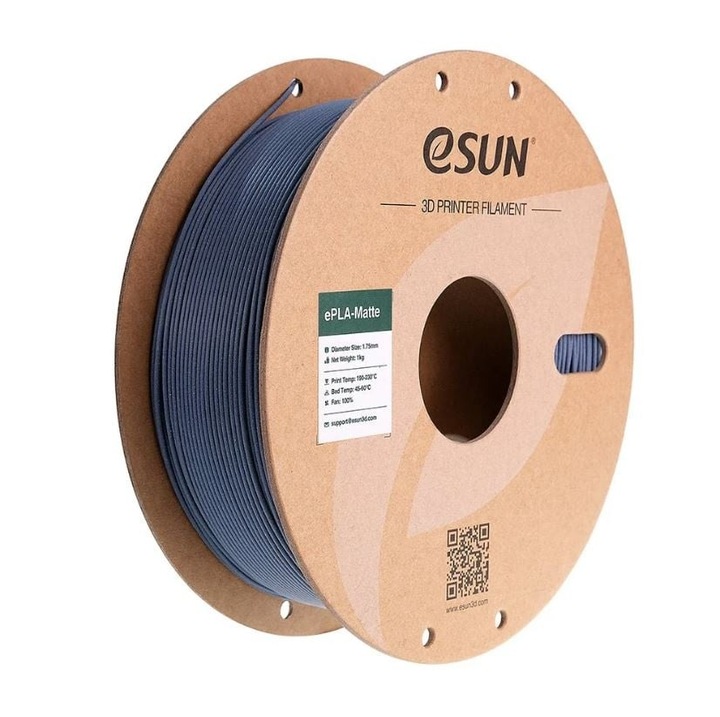 Filament eSUN e PLA Mat Dark Grey (Gri inchis) 1.75 mm 1 kg