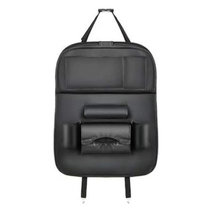Suport auto universal pentru scaun, 50 x 64 cm, piele PU, negru