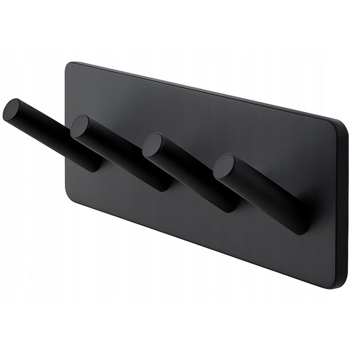 Suport perete, Avante, 4 carlige, inox, 18x4,5cm